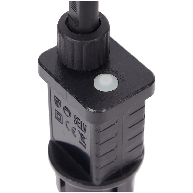 Outdoor LED Christmas tree XXL - close-up button on plug