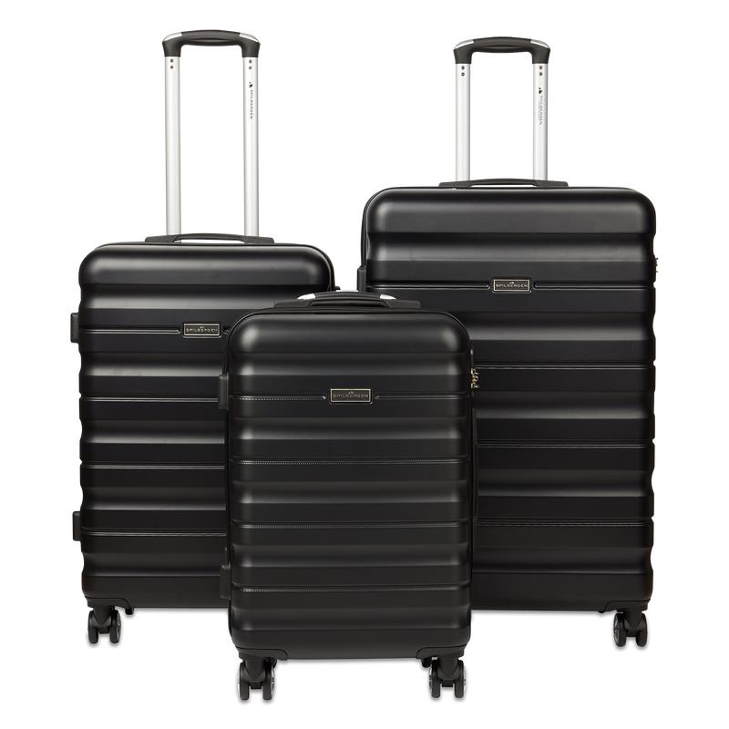 Lot de 3 valises noires solides