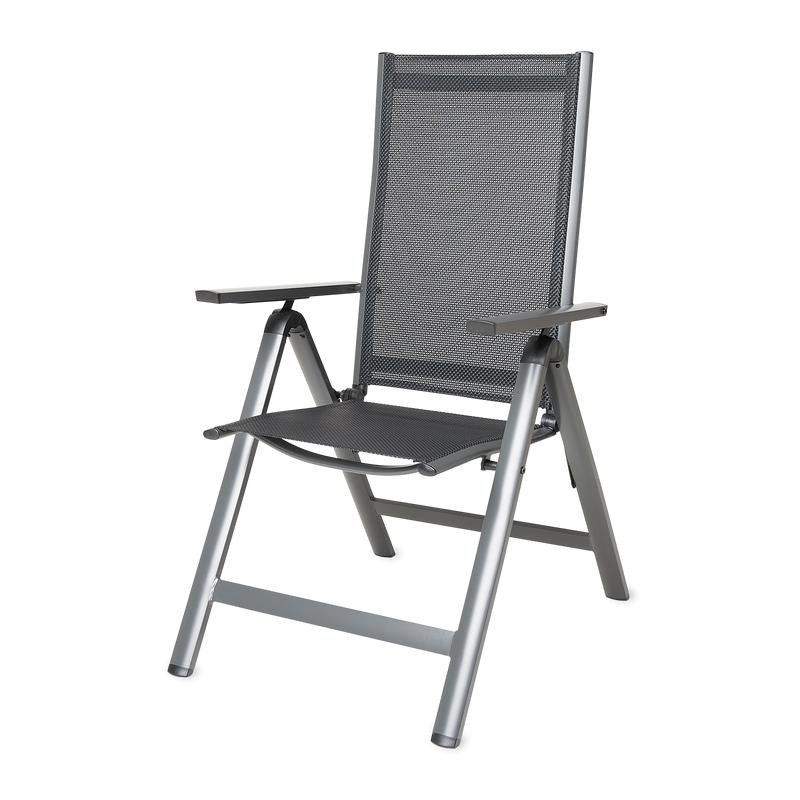 Chaise de jardin réglable en aluminium