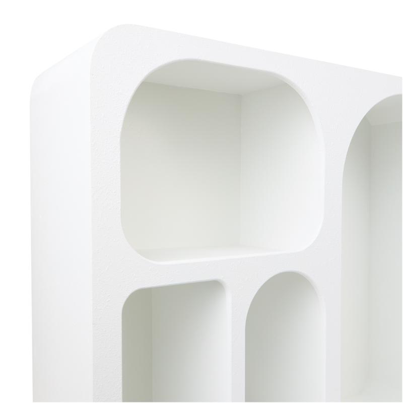 Shelving unit with organic shapes - different compartments