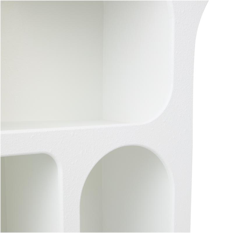 Shelving unit with organic shapes - close-up of compartments