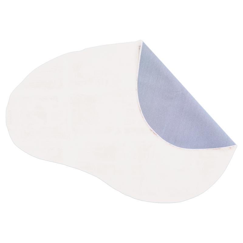 Organic shape faux fur rug - beige - flipped corner