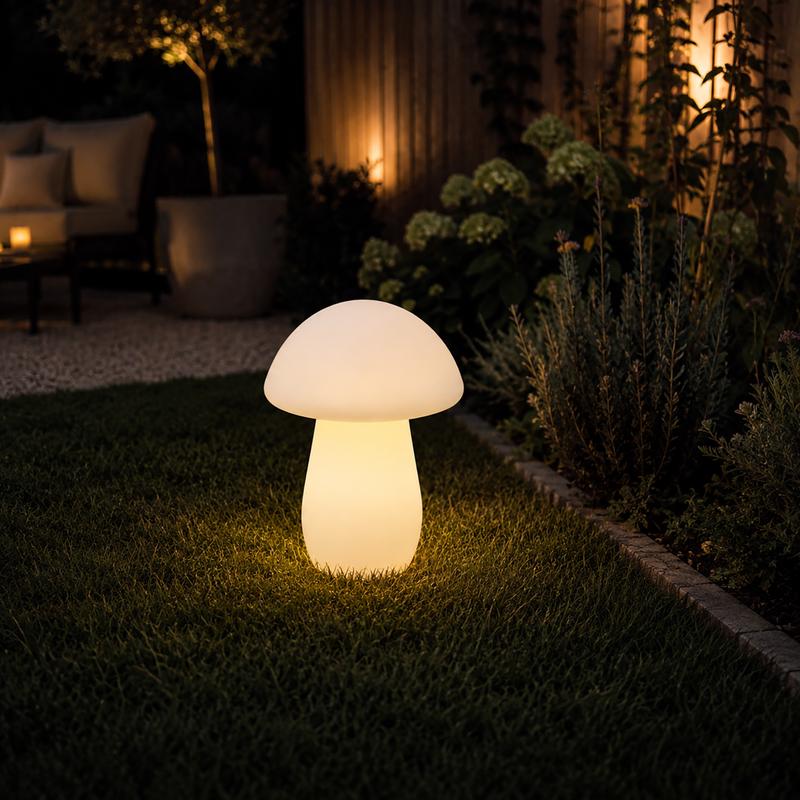 Lampe de jardin solaire - champignon