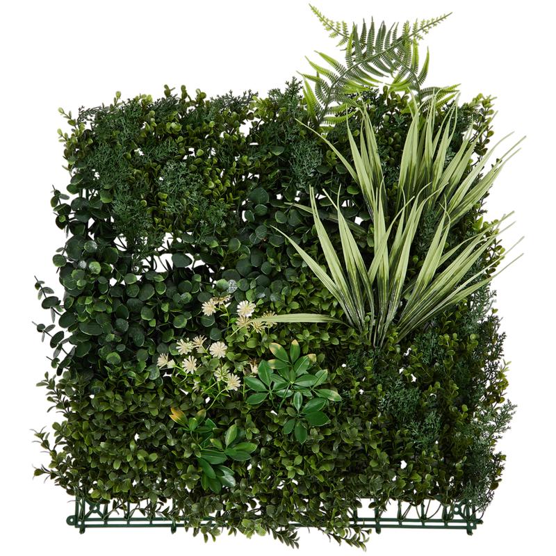 Artificial hedge with flowers - close-up 4