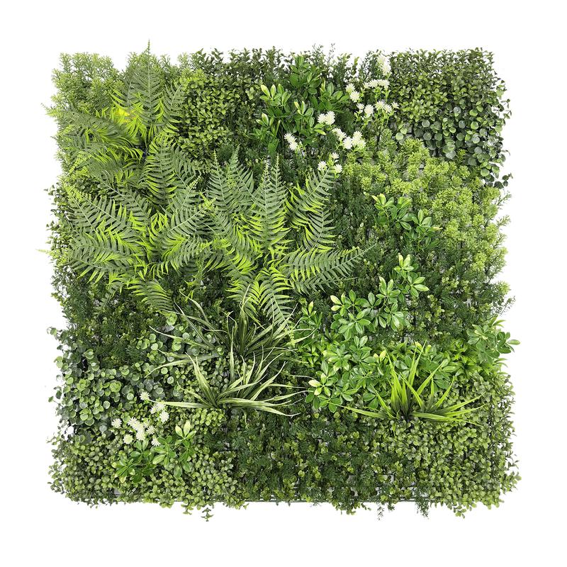 Artificial hedge with flowers - 4-pack | 1 m²