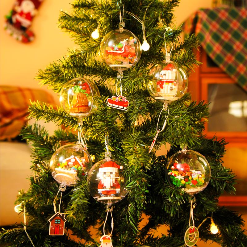 16 x DIY building block Christmas ornaments 