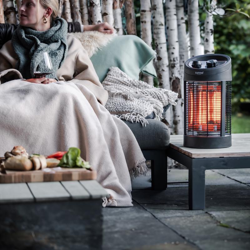 Sunred Geo patio heater outdoors in use mood picture