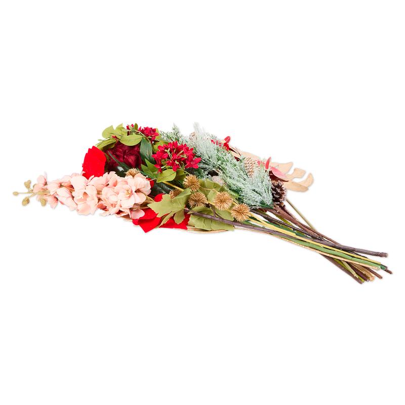 Artificial Christmas bouquet lying down