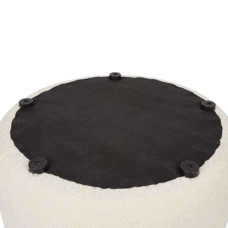 Close-up bottom luxury pouffe Curvy with storage space 