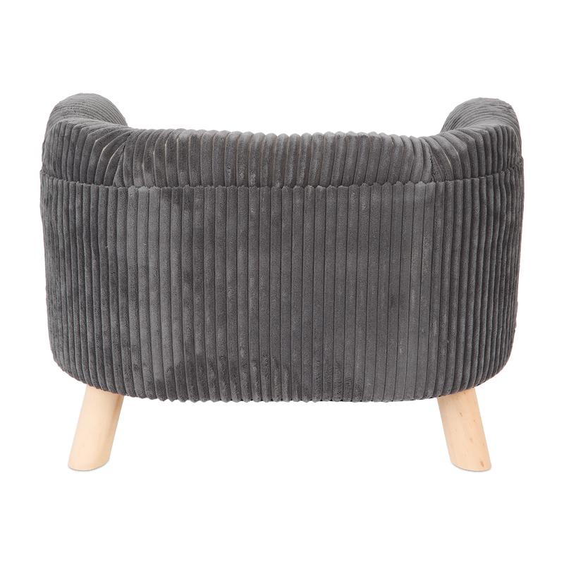 Back teddy ribbed pet chair - Anthracite