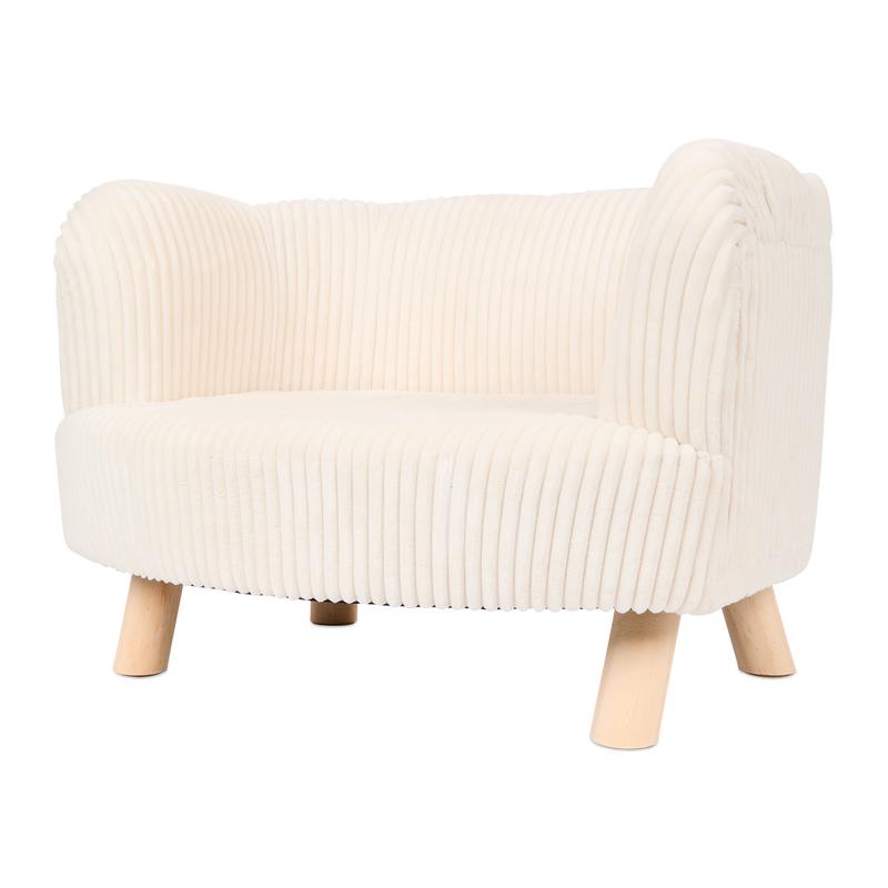 Teddy ribbed pet chair - white