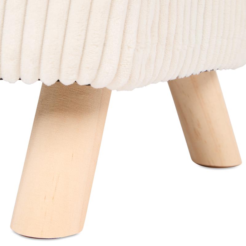 Teddy ribbed pet chair - white - legs
