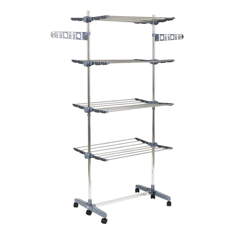 4-tier drying rack on wheels 