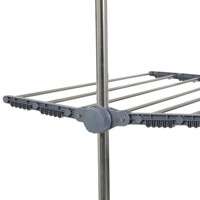 4-tier drying rack on wheels - close-up of tier
