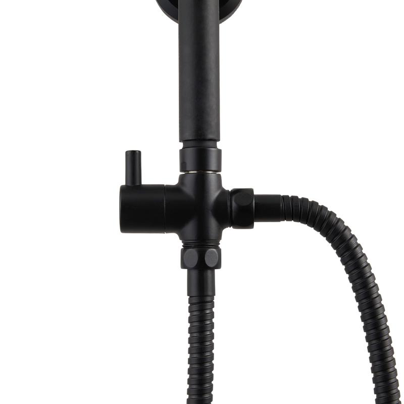 Premium rainfall shower - black - hose