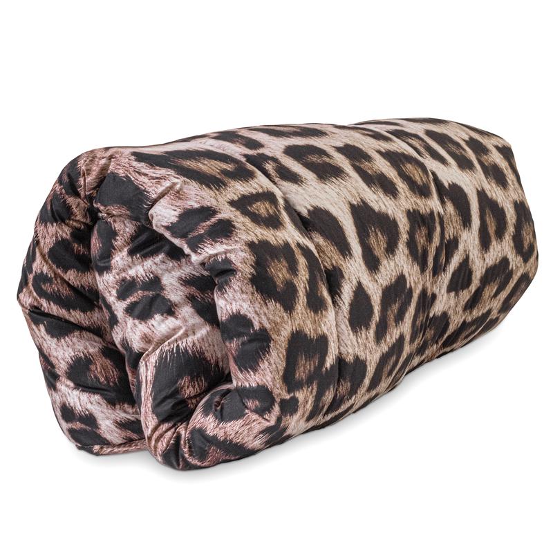 Panther print Lazy all-in-one duvet rolled up