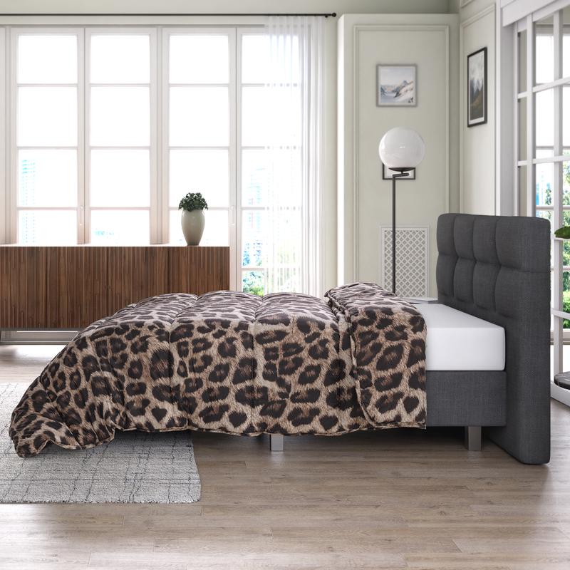Panther print Lazy all-in-one duvet mood photo side view