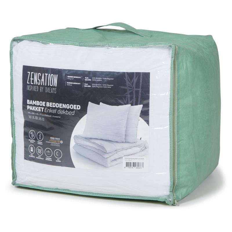 The packaging of the duvet set