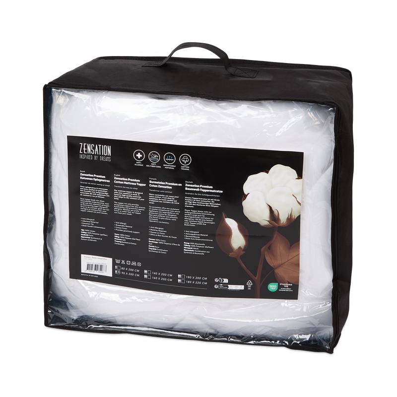 Premium mattress overlay - 90 x 200 cm - in packaging