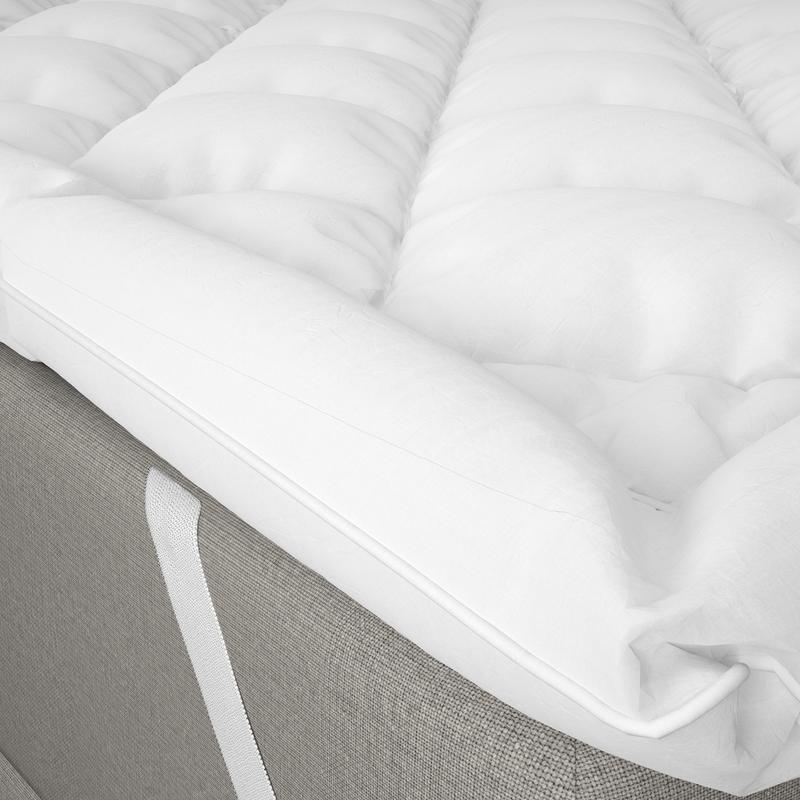 Close-up premium mattress overlay