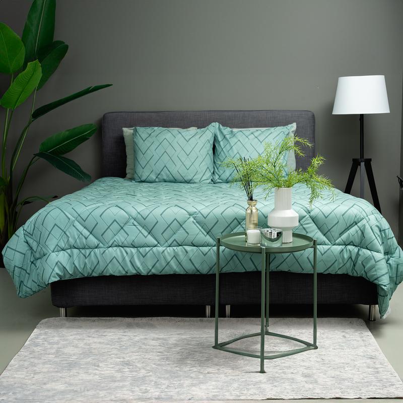 Lazy all-in-one dekbed 240 x 220 - groen in slaapkamer