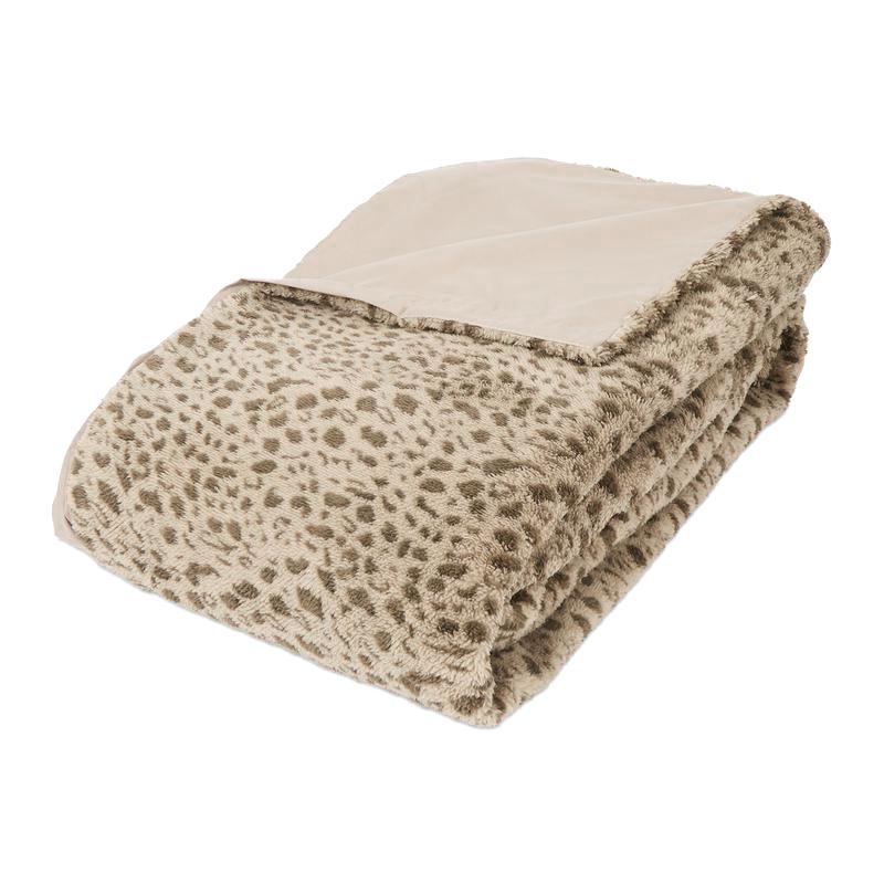 Teddy Tiger Taupe 200x200 opgevouwen