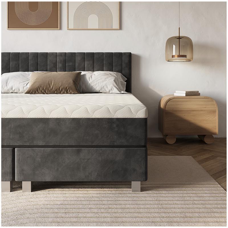 Boxspring Velvet - Anthracite mood picture from below