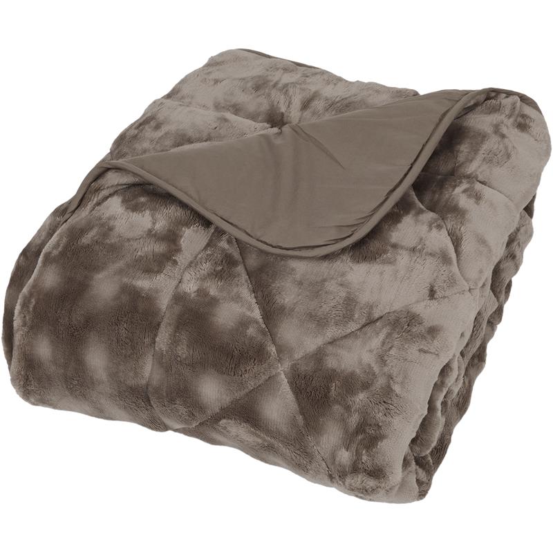 Lazy All-in-One Duvet Pom Pom Fur Folded – Taupe