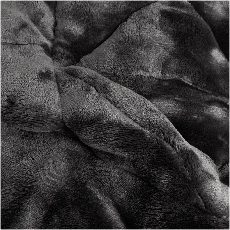 Lazy all-in-one duvet Pom Pom Fur - Anthracite - extreme close-up material