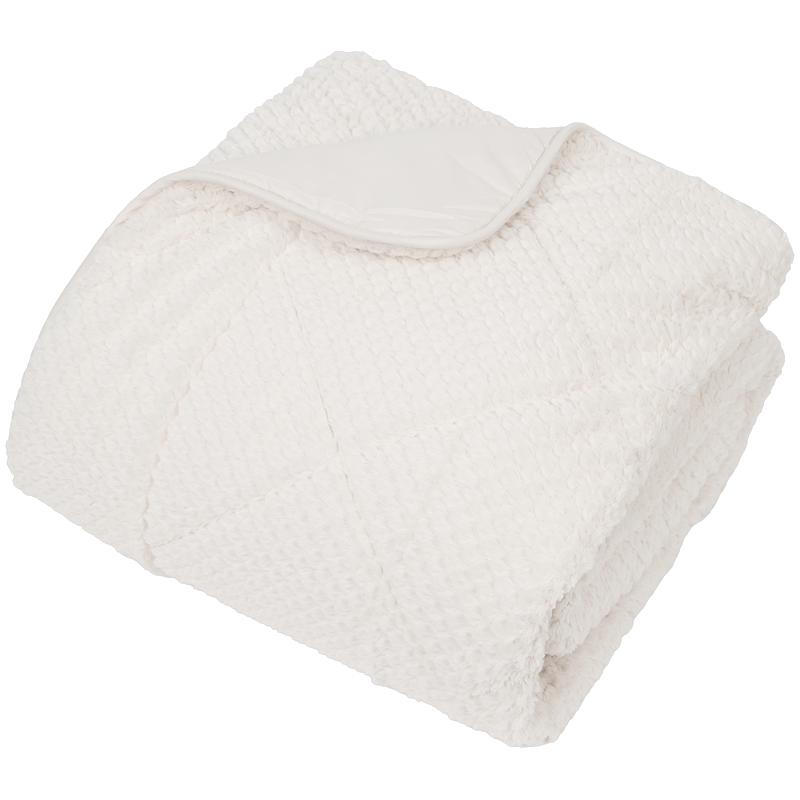 Lazy all-in-one duvet Teddy fur 140 x 200 cm - beige - folded