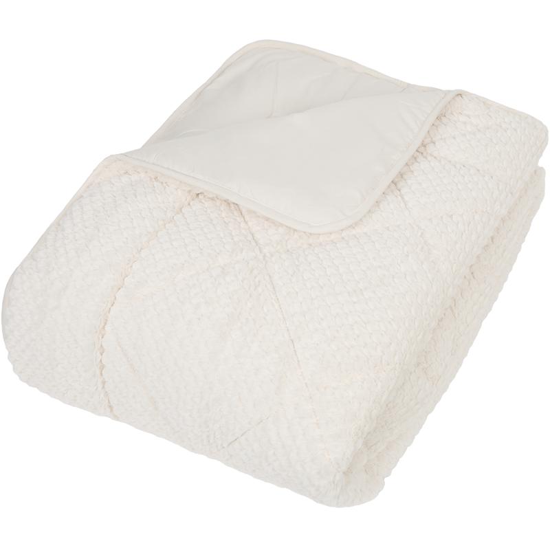 Lazy all-in-one duvet Teddy fur 240 x 200 cm - beige - folded