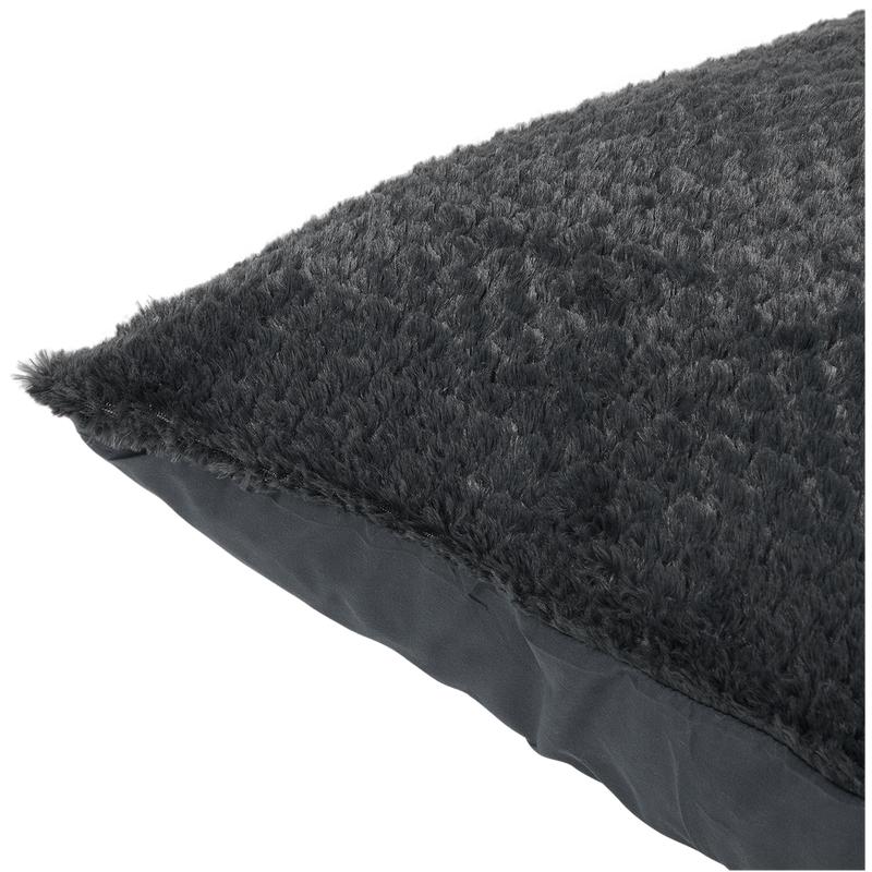 Lazy all-in-one duvet Teddy fur 140 x 200 cm - anthracite - pillow detail