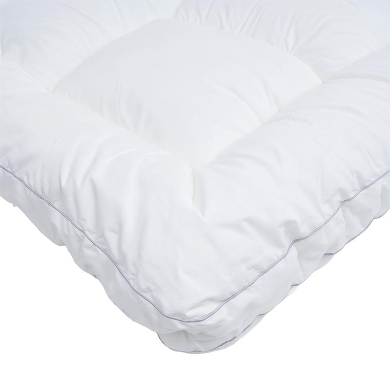 Premium percale cotton mattress topper 90 x 200 cm - white - corner