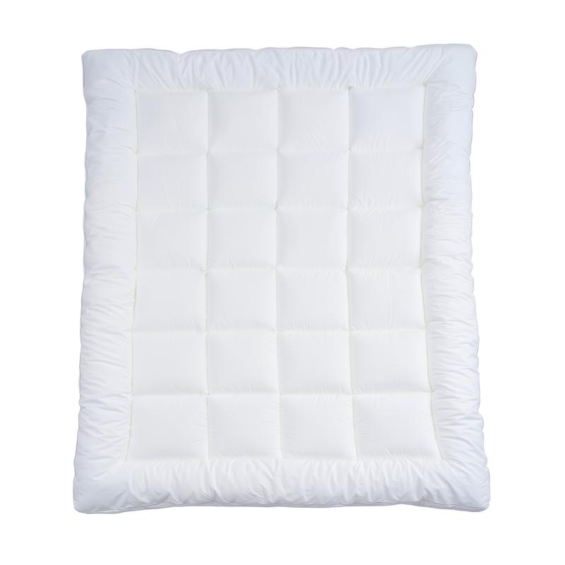 Premium percale cotton mattress topper 140 x 200 cm - white - unfolded