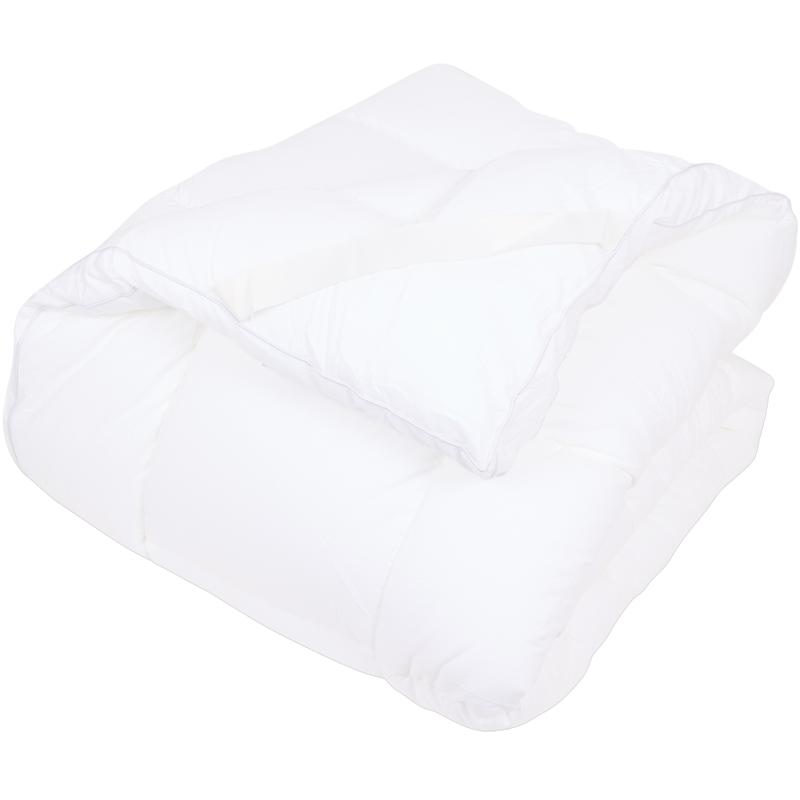 Premium percale cotton mattress topper 180 x 200 cm - white - folded corner