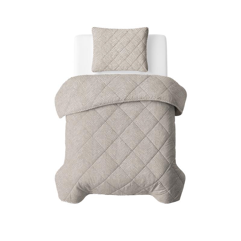 Zensation Lazy all-in-one dekbed stripes - taupe