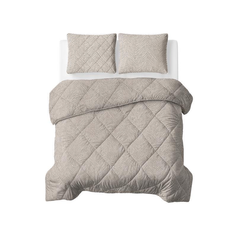 Zensation Lazy all-in-one dekbed stripes - taupe