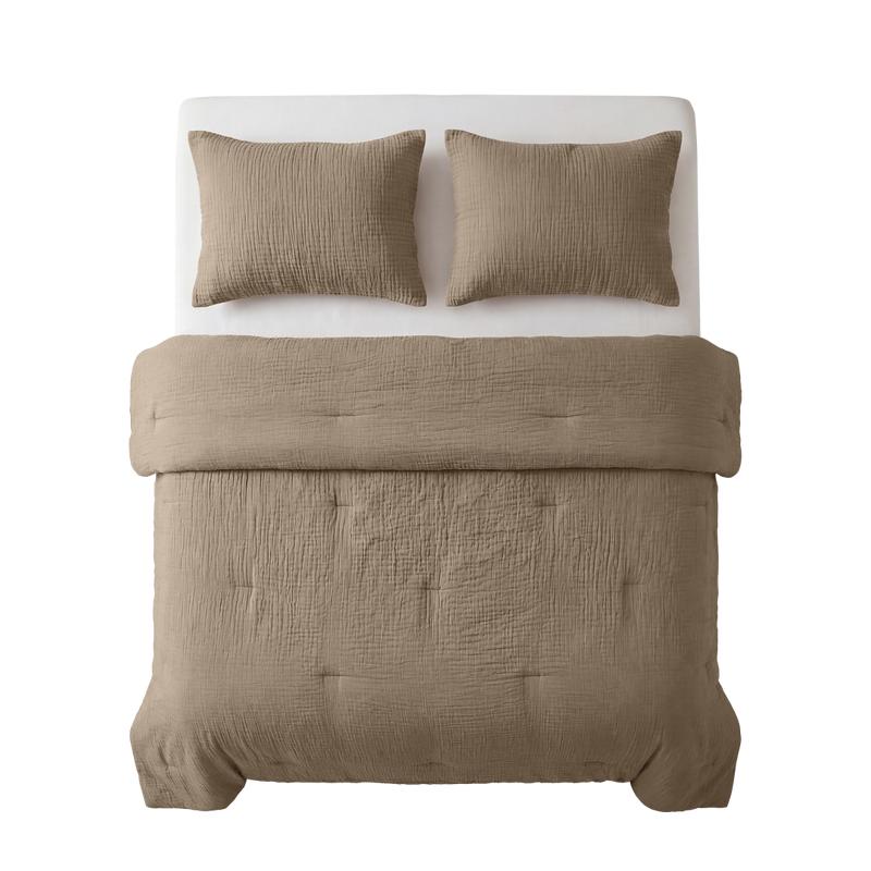Zensation Lazy all-in-one dekbed Mousseline - taupe