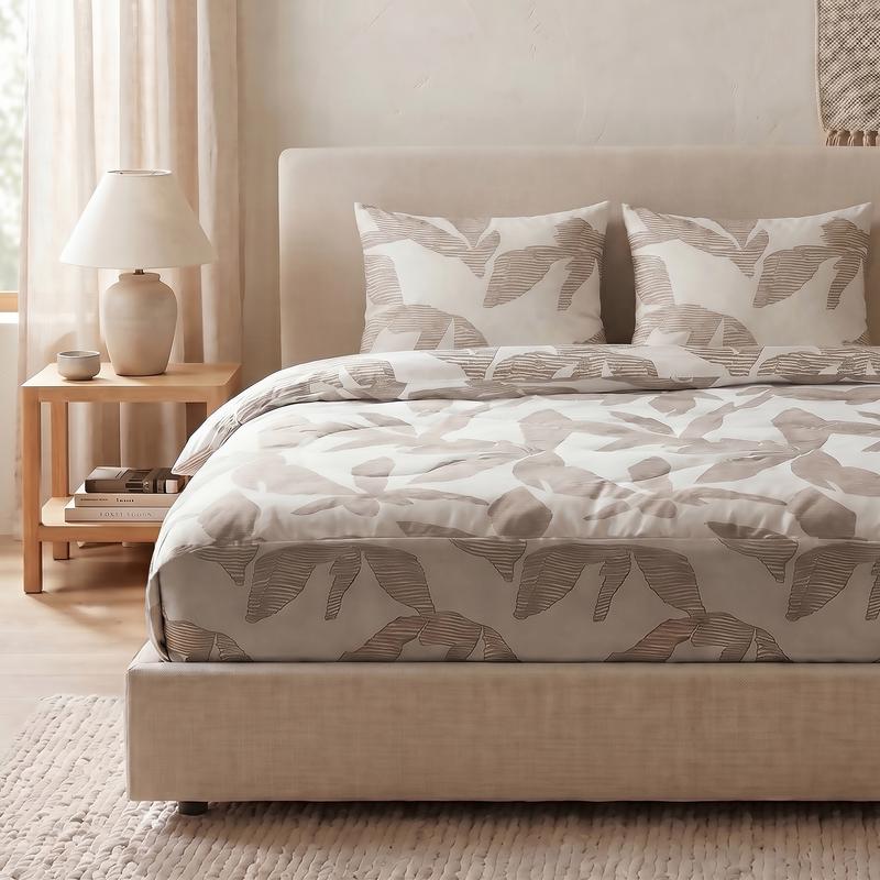 Lazy all-in-one dekbed met instopstrook - taupe