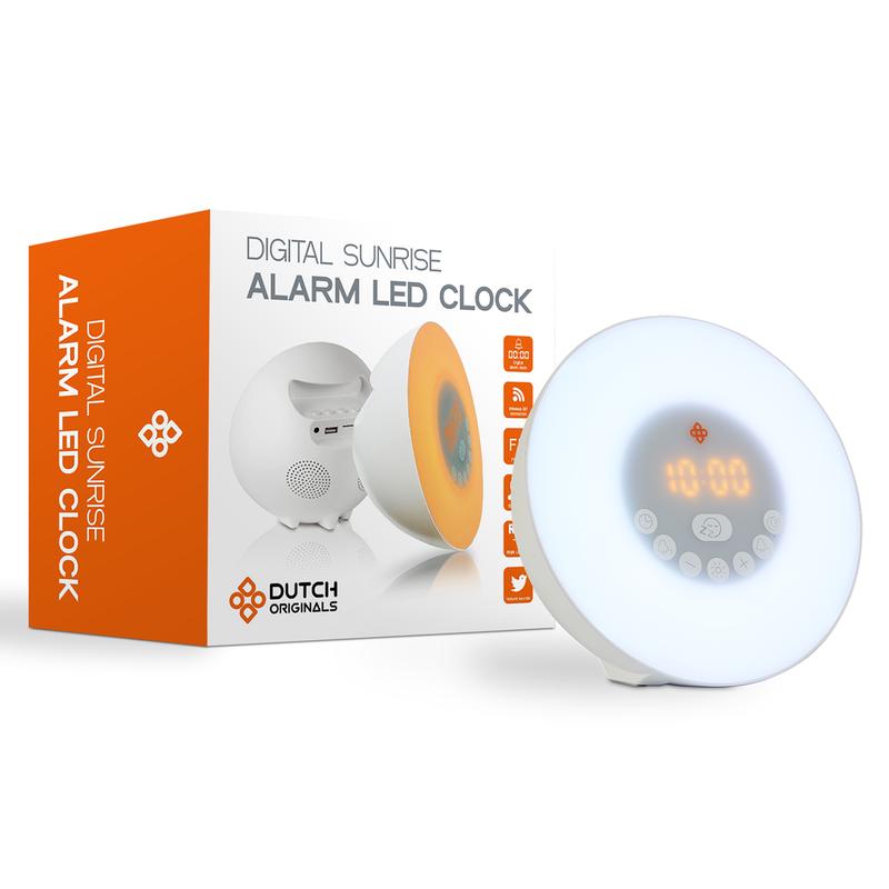 Dutch Originals wake-up light 7 packaging and alarm clock