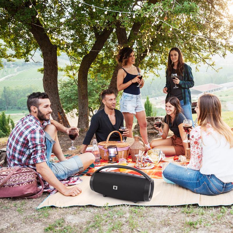 Roseland bluetooth-speaker tijdens een picknick 