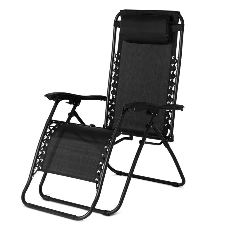 Zwarte comfortabel ligstoel