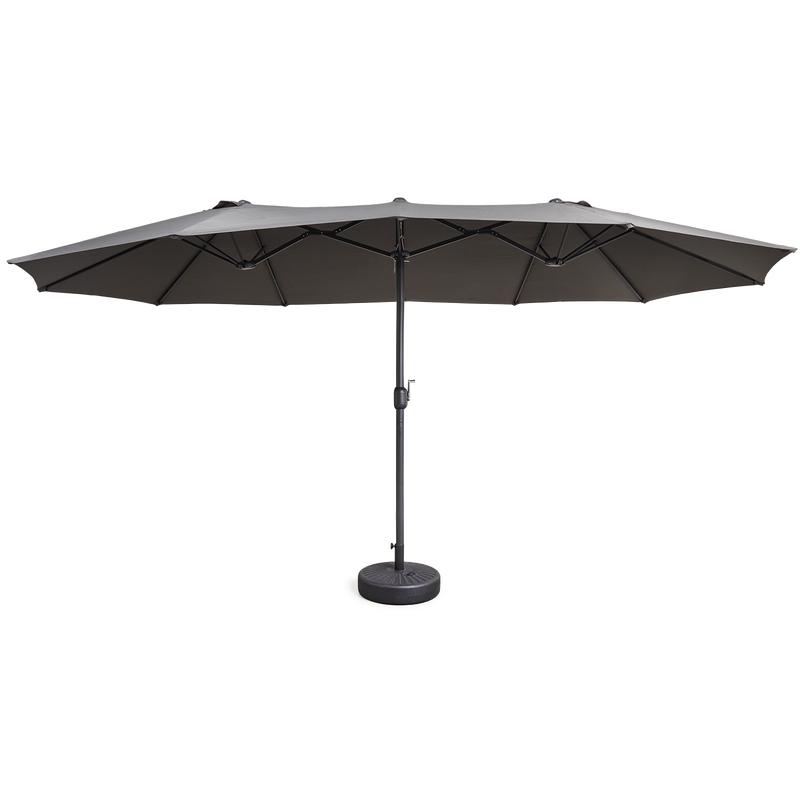 De dubbele parasol in de XL parasolvoet