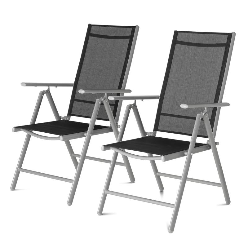 Garden chair - 2 pieces Aluminum | adjustable backrest