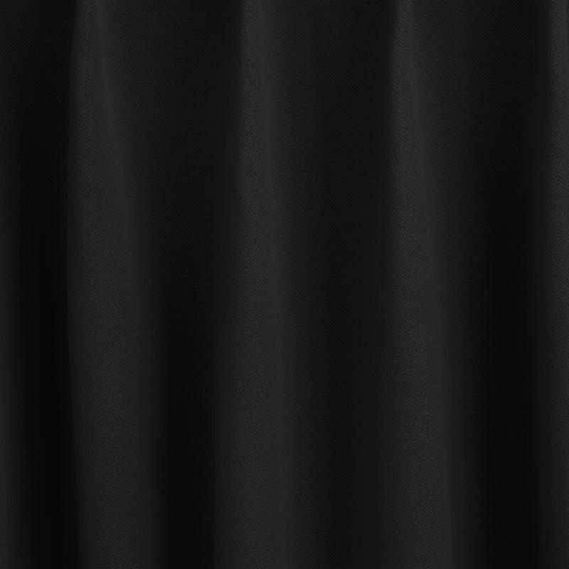 Tissu du rideau occultant prêt-à-poser à crochets noir 