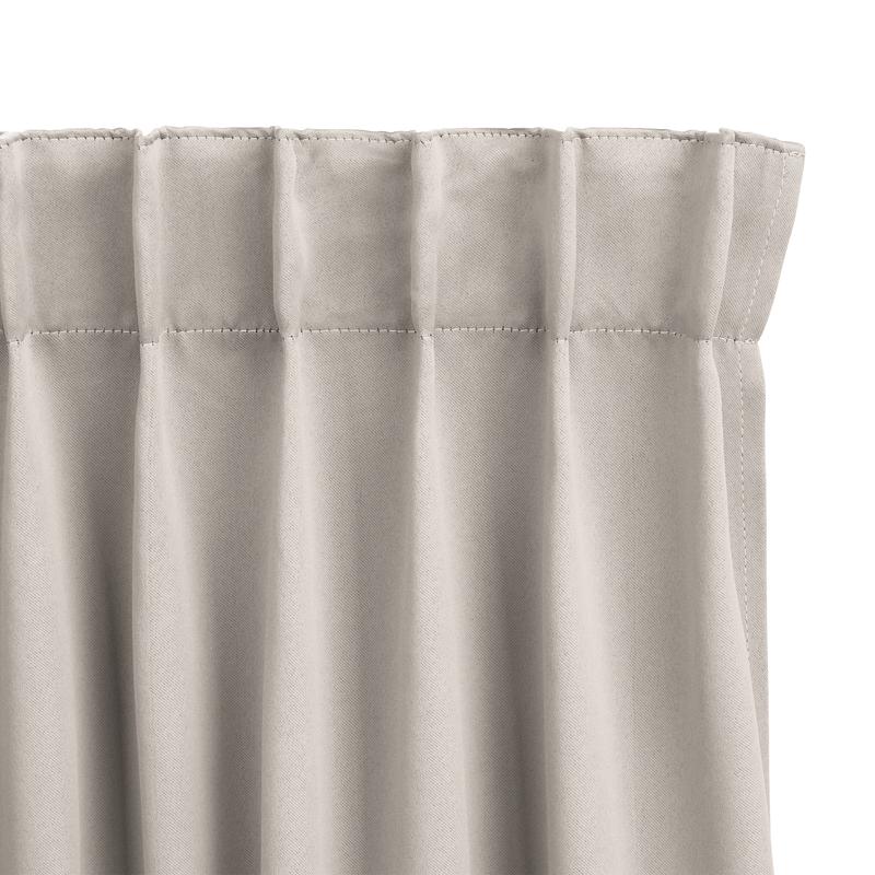 Top of the curtains in cream color