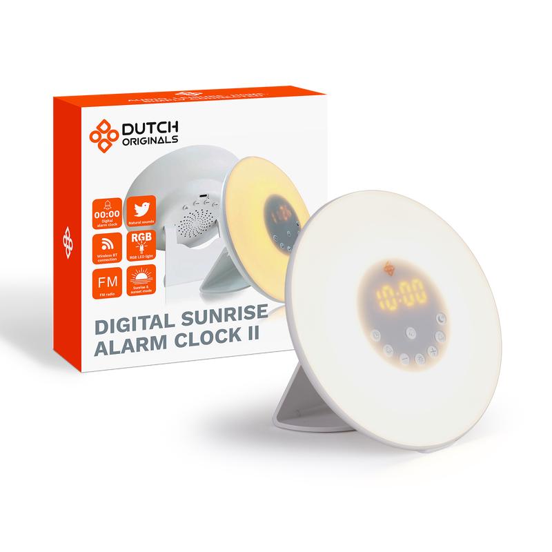 Wake-up light alarm clock package