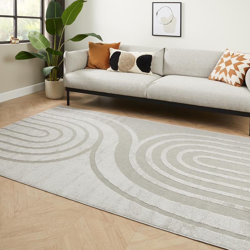 Rug Tenerife - Grey in living room