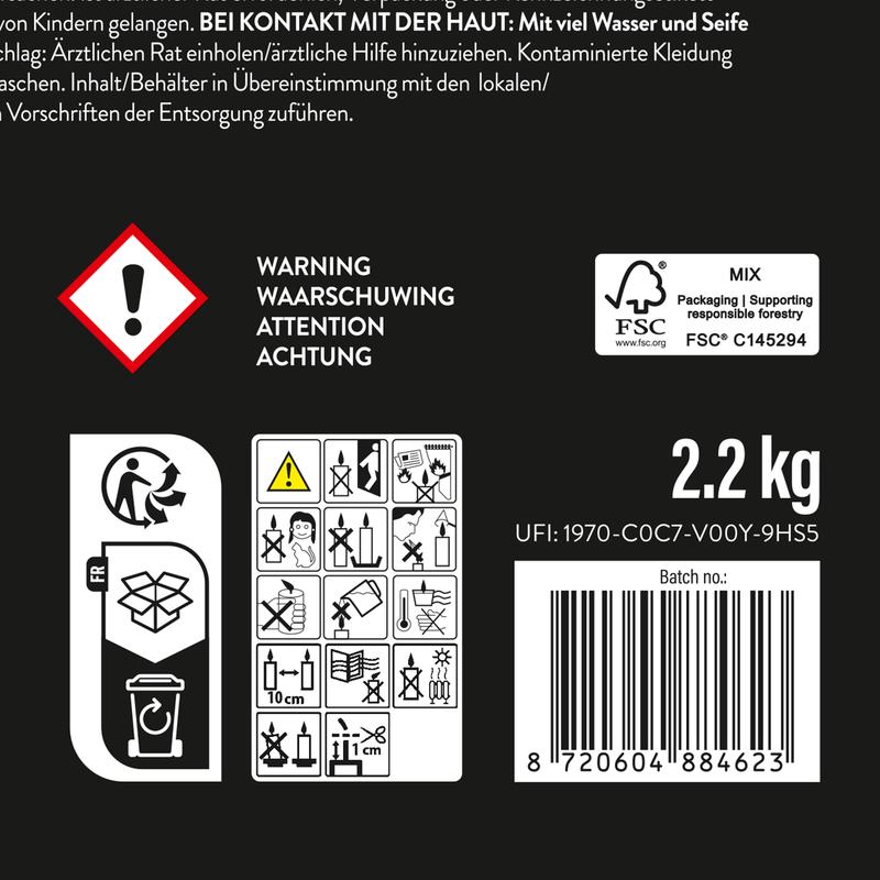 XL scented candle - safety warning 2