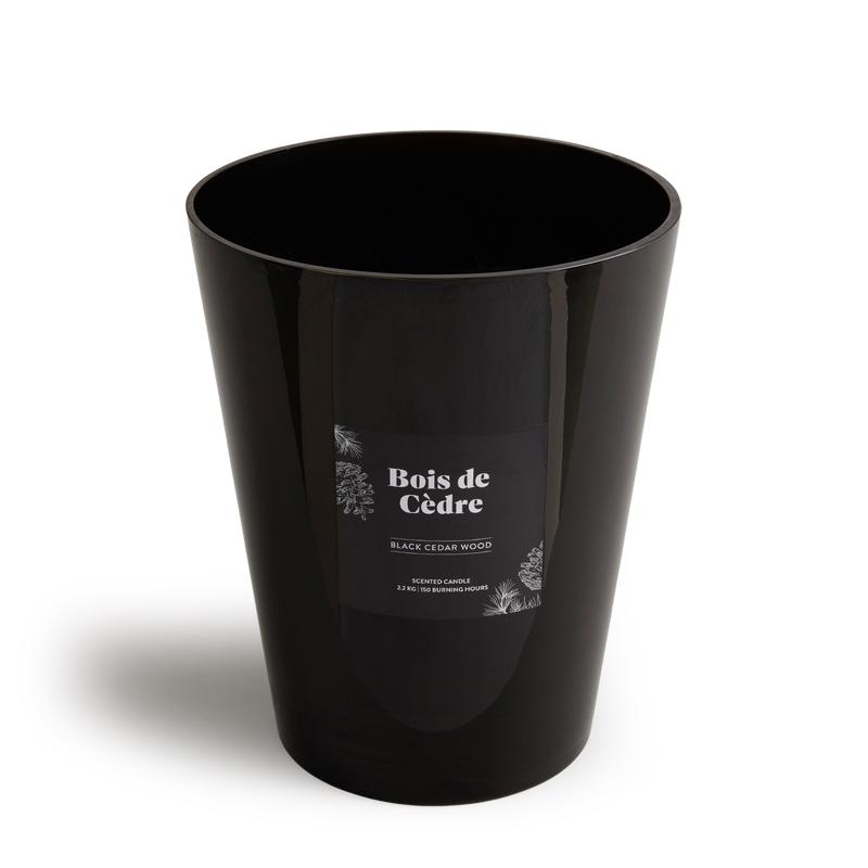 XL scented candle in luxurious holder - Black